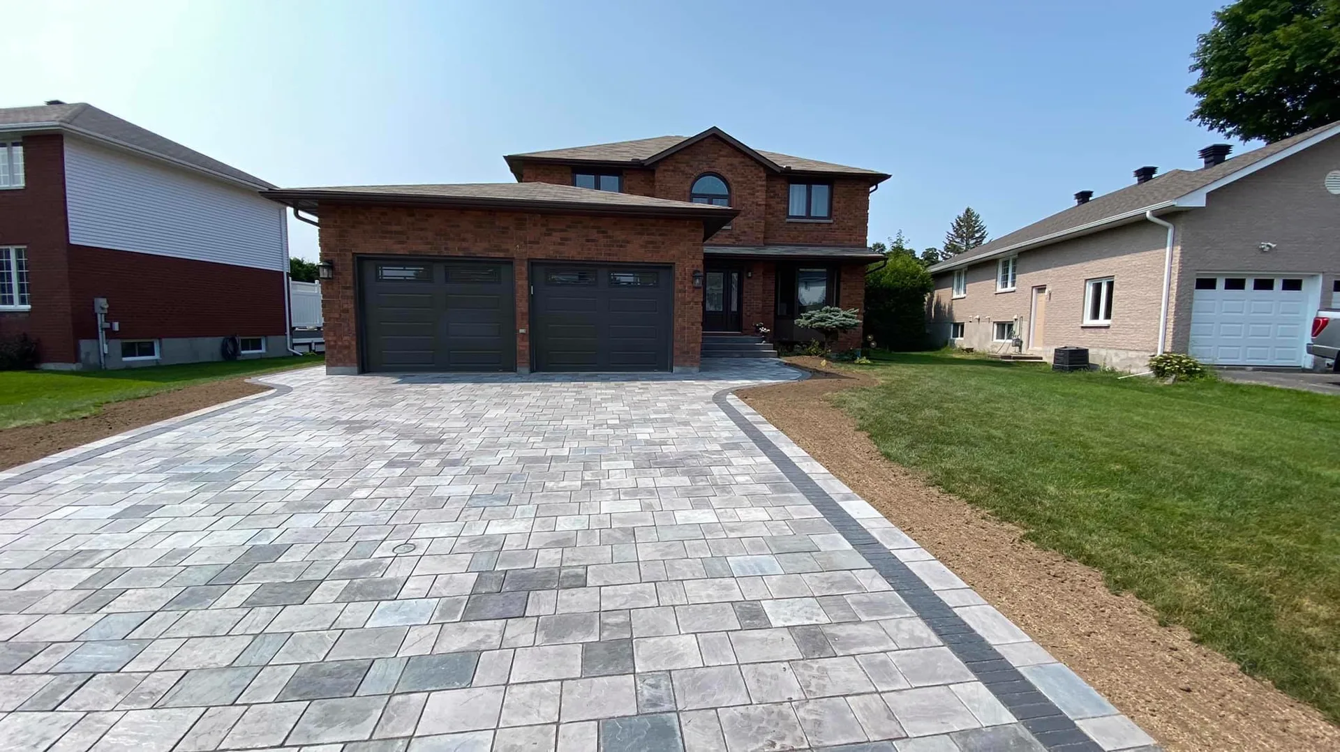 Interlock patio installation