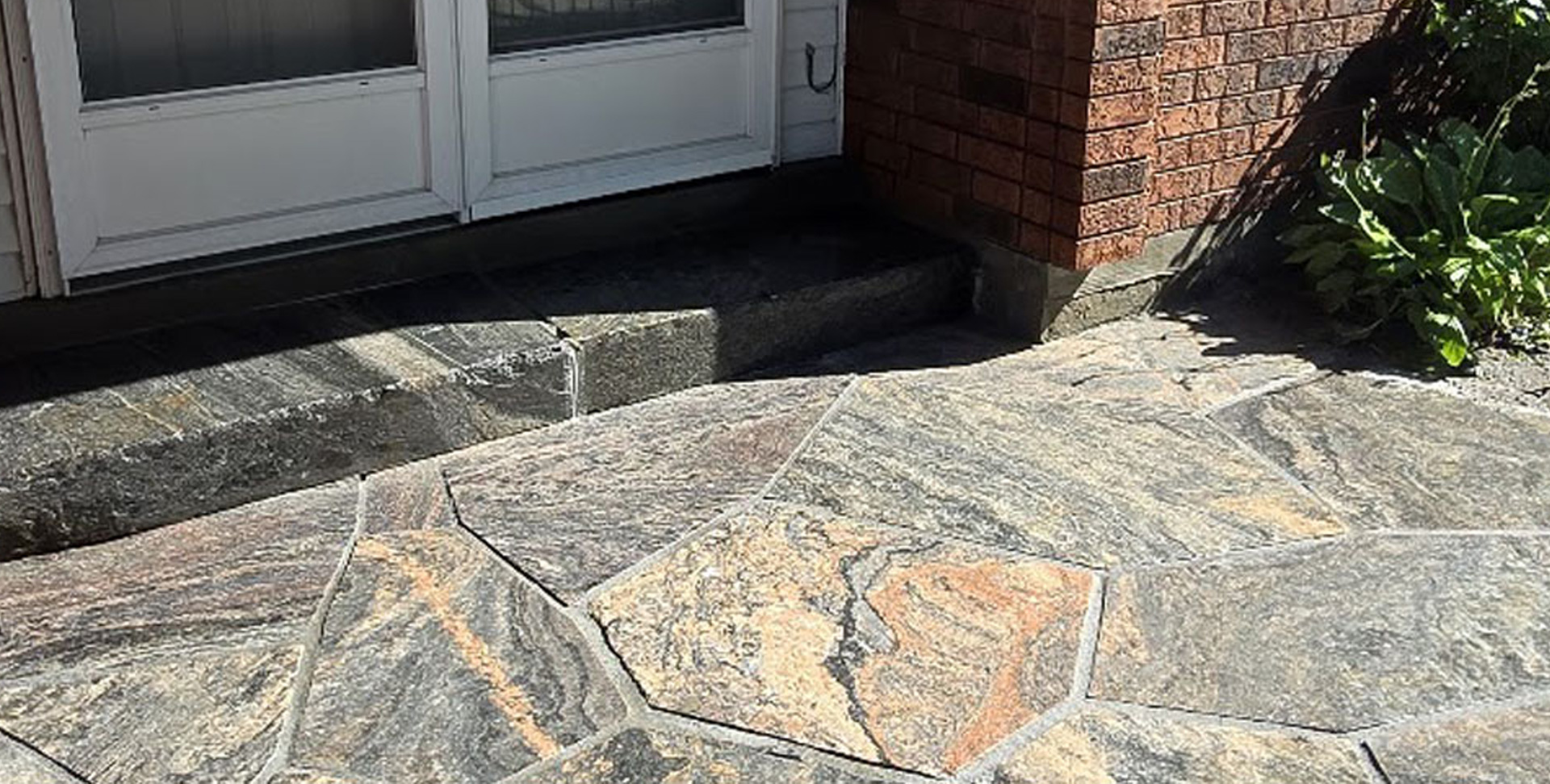 Flagstone entrance
