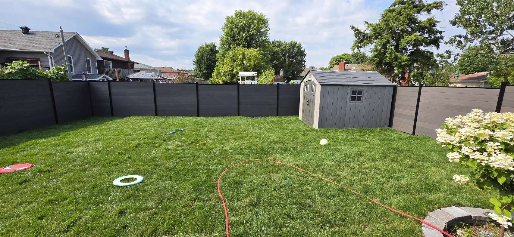 Composite fence installation
